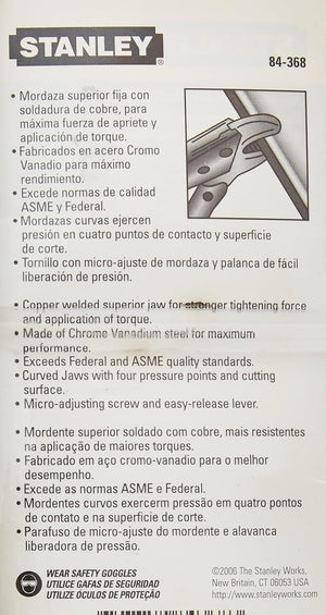 ALICATE DE PRESSÃO CURVO 7" POLEGADAS 84-368 STANLEY