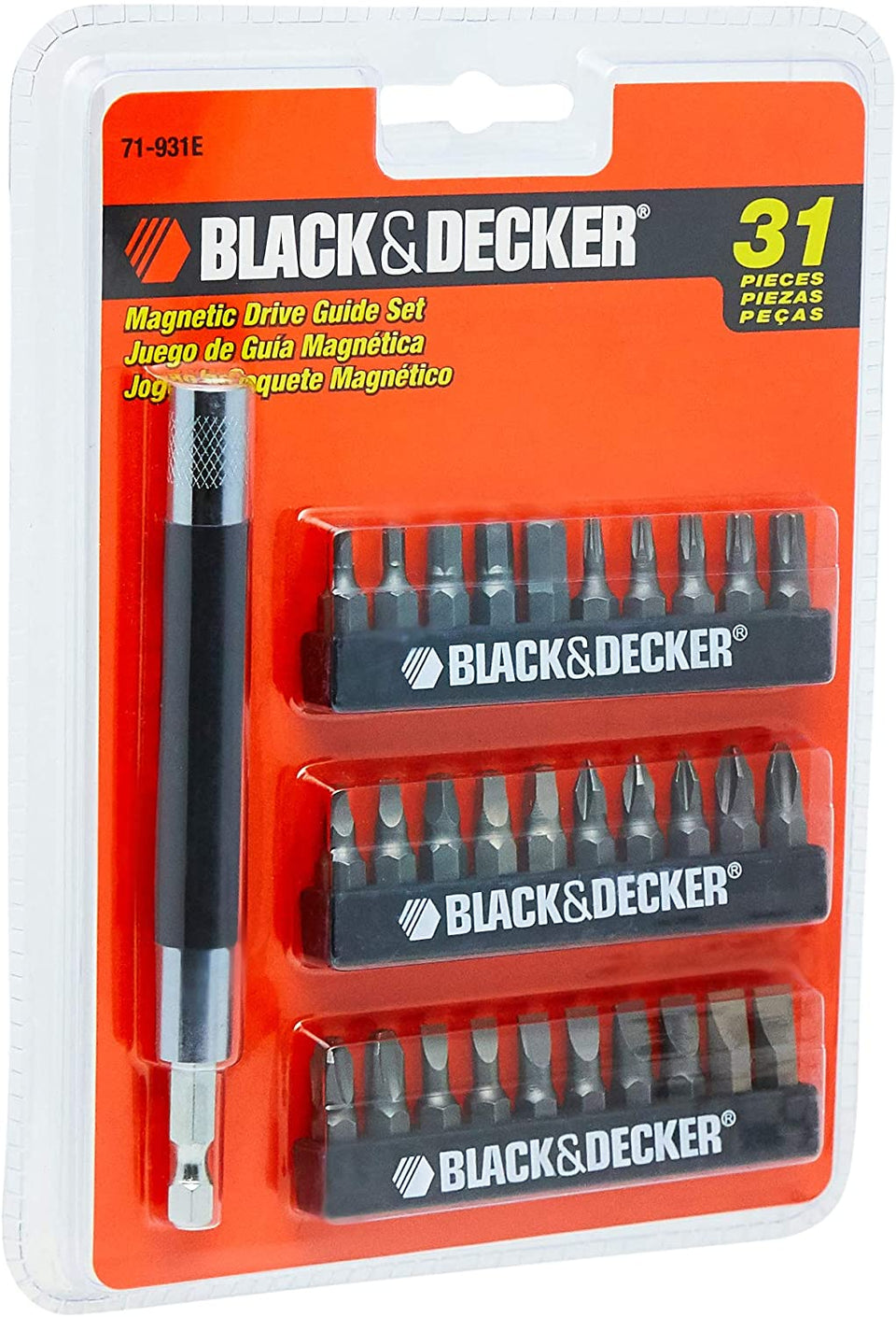 JOGO DE PARAFUSAR COM 31 PEÇAS 71-931-E BLACK+DECKER
