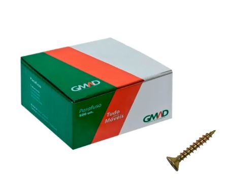 PARAFUSO PHILLIPS 4X25 CAIXA COM 500 PEÇAS GMAD