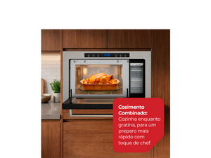 FORNO MICRO-ONDAS DE EMBUTIR 25 LITROS INOX 39070(108541) FISCHER