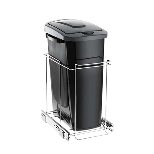 LIXEIRA DESLIZATE SIMPLES SLIM CESTO 15L PRETO 2716 SCHMITT