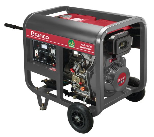 GERADOR DE ENERGIA A DIESEL BD8000EF 13CV  MONOFÁSICO 90314593 BRANCO