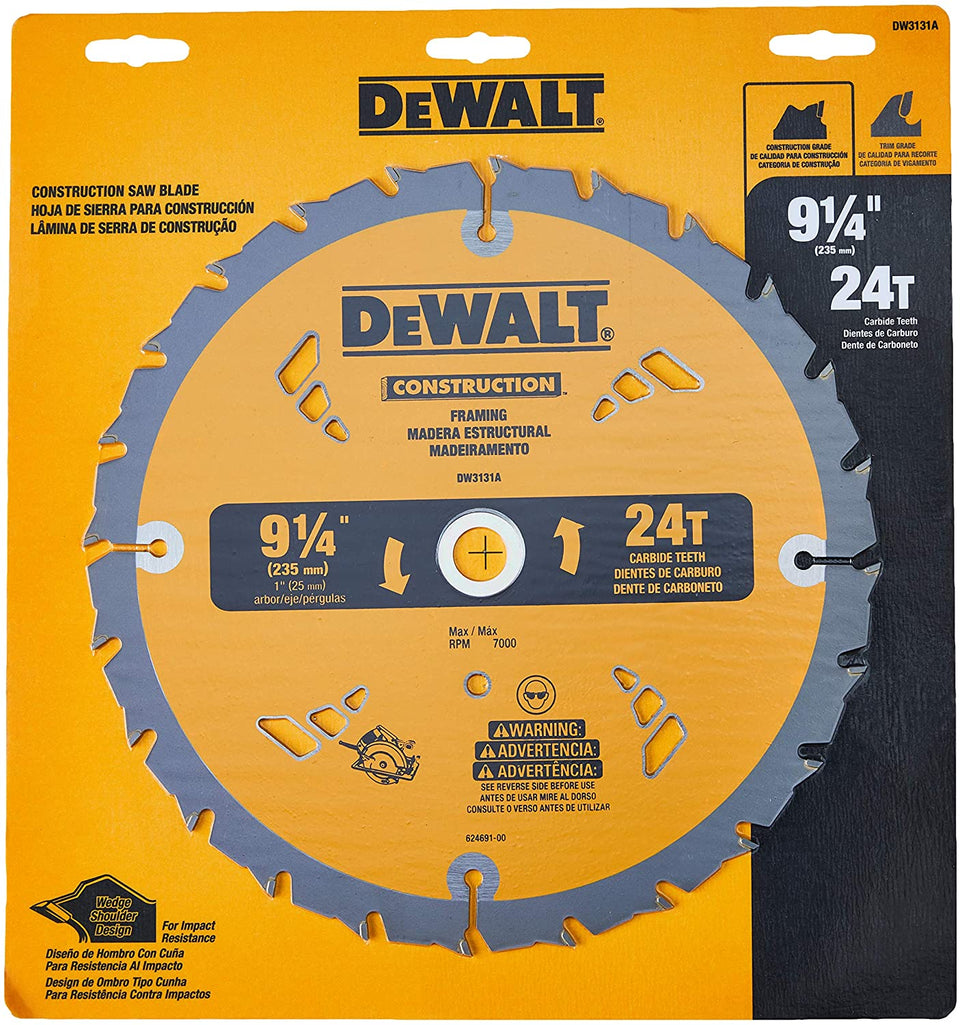 DISCO DE SERRA CIRCULAR 235X25MM 24 DENTES PARA ALUMÍNIO DW3131A DEWALT