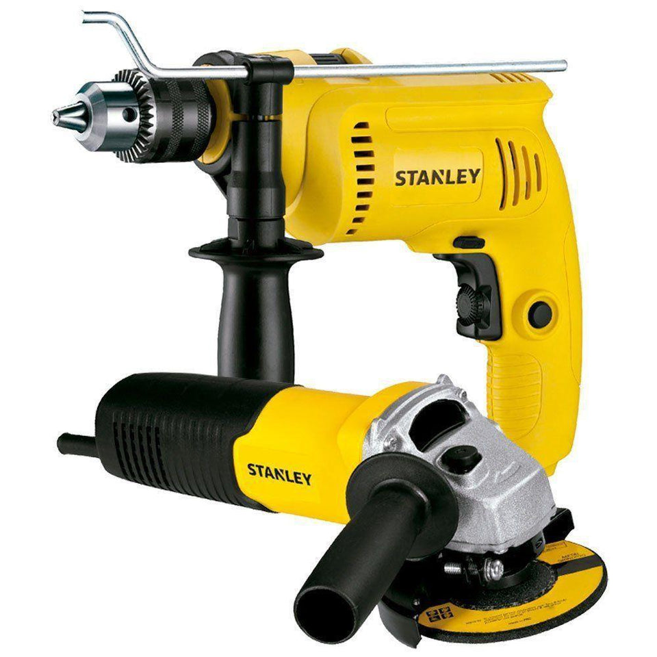 KIT FURADEIRA DE IMPACTO + ESMERILHADEIRA SHG6070KA-B2 700W STANLEY