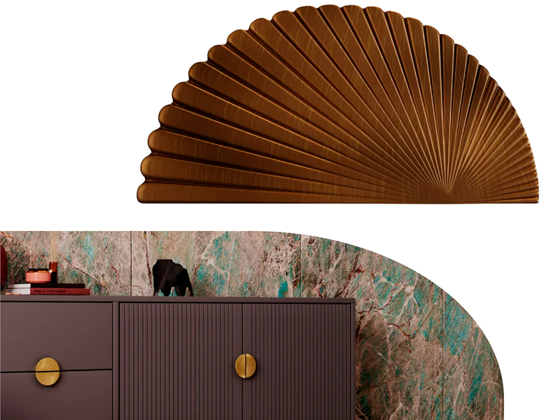 PUXADOR CONCHA AURI IL1690 ÂMBAR 87X42MM ITALY LINE