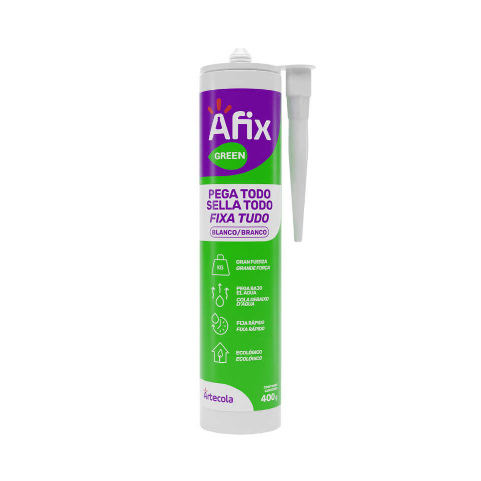 SILICONE FIXA TUDO USO GERAL BRANCO 400G AFIX