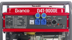 GERADOR DE ENERGIA À GASOLINA 16.5HP 9KVA MONOFÁSICO 110/220V AVR B4T 9000E COM PARTIDA ELÉTRICA 90317270 BRANCO