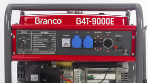 GERADOR DE ENERGIA À GASOLINA 16.5HP 9KVA MONOFÁSICO 110/220V AVR B4T 9000E COM PARTIDA ELÉTRICA 90317270 BRANCO