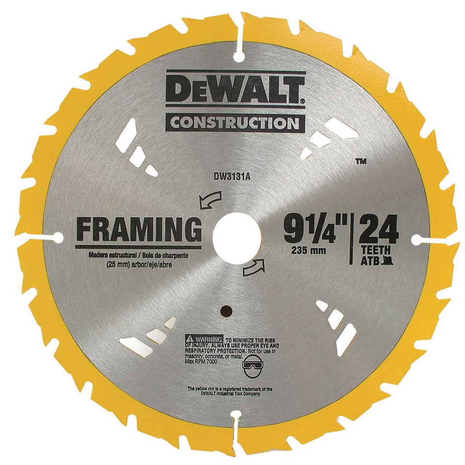 DISCO DE SERRA CIRCULAR 235X25MM 24 DENTES PARA ALUMÍNIO DW3131A DEWALT