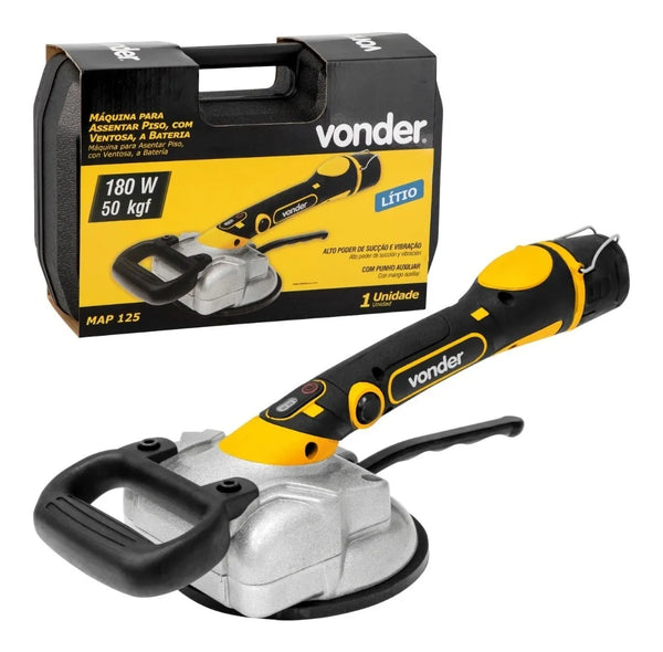 MÁQUINA DE ASSENTAR PISO 12V MAP125 COM VENTOSA VONDER