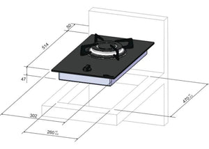 FOGÃO COOKTOP 1Q TC GÁS MESA VIDRO 7727.11478 BIVOLT FISCHER