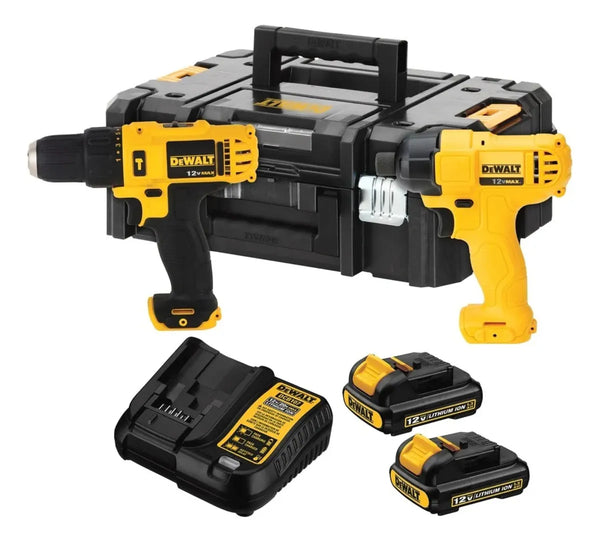 KIT PARAFUSADEIRA / FURADEIRA 12V COM 2 BATERIAS DCK202C2T-BR DEWALT