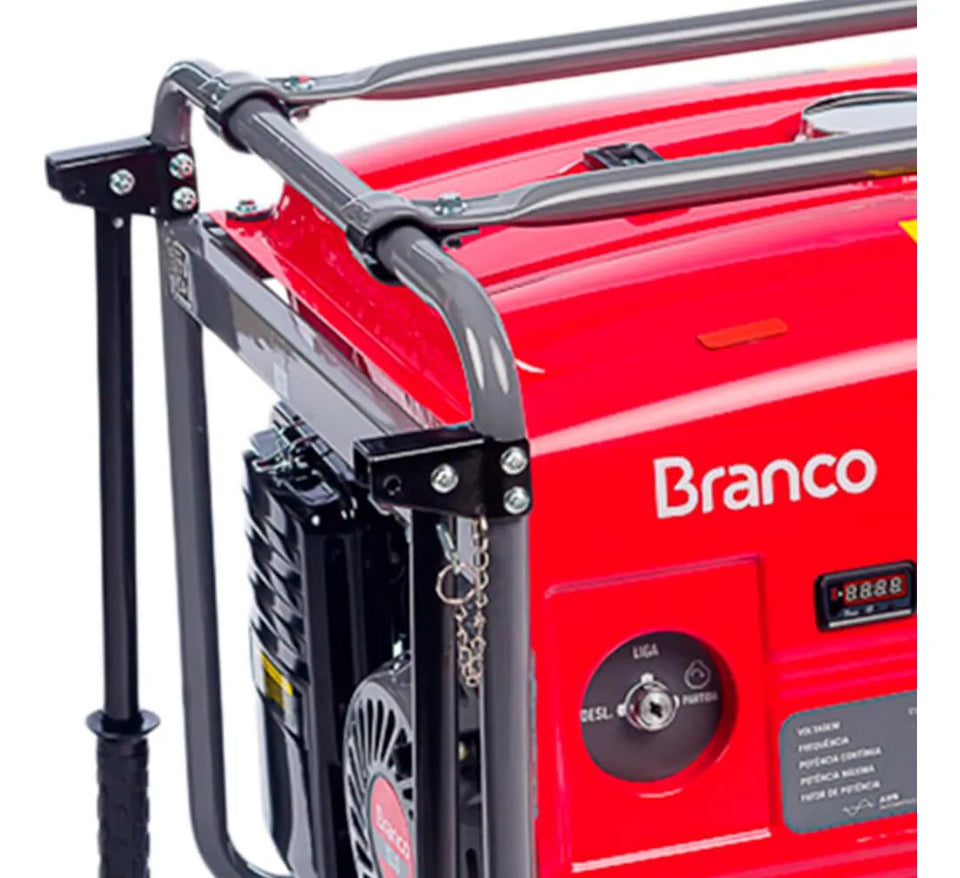 GERADOR DE ENERGIA BRANCO A GASOLINA B4T 6500E 13CV