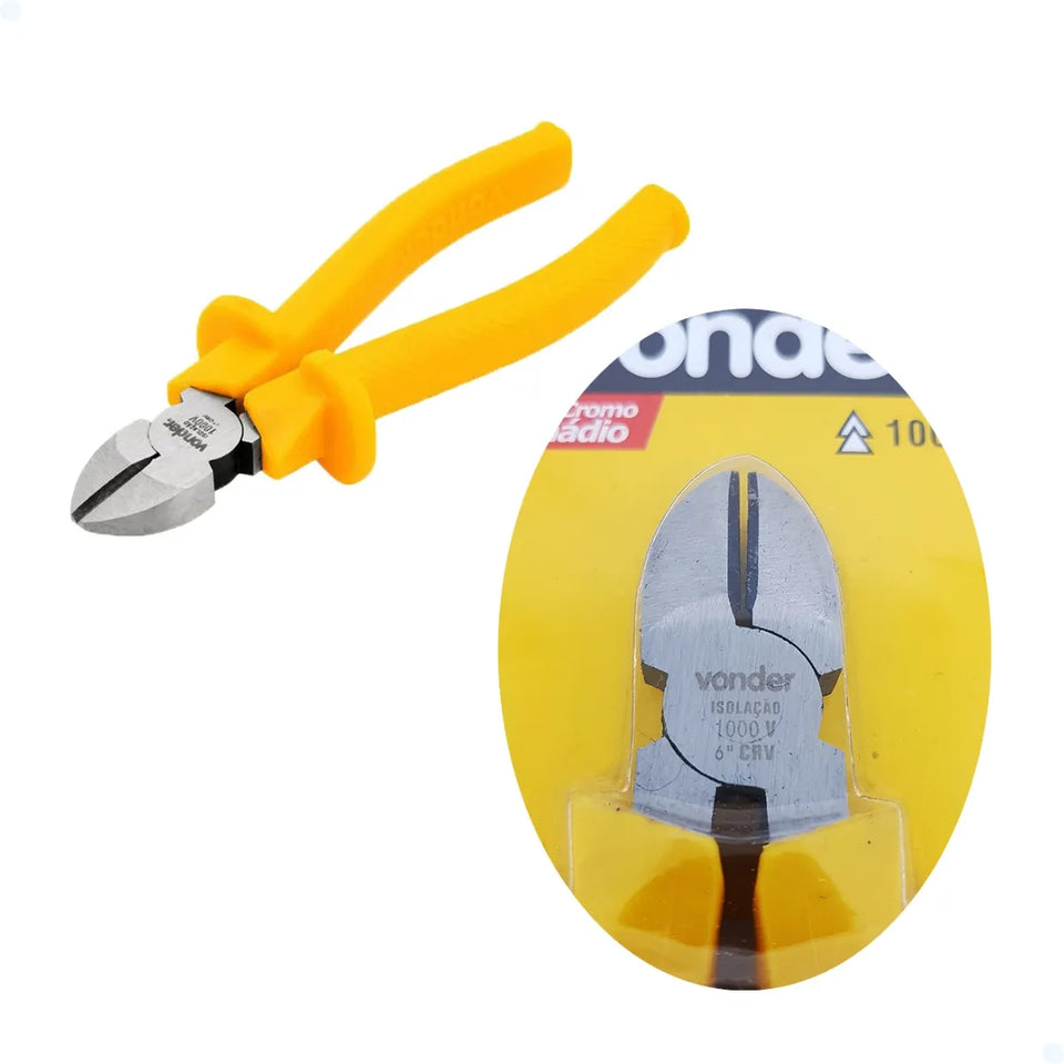 ALICATE CORTE DIAGONAL 6" ELETRICISTA CRV 1.000V 3626061503 VONDER
