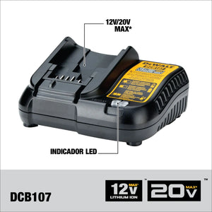 KIT FURADEIRA E PARAFUSADEIRA DE IMPACTO12V 2 BATERIAS DCK201C2-BR DEWALT
