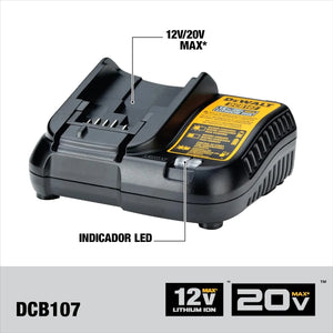KIT PARAFUSADEIRA / FURADEIRA 12V COM 2 BATERIAS DCK202C2T-BR DEWALT