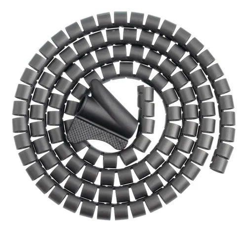SUPER ORGANIZADOR DE FIOS E CABO CINZA 22MM 1,5MT 4057 BEMFIXA