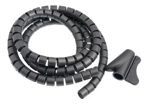 SUPER ORGANIZADOR DE FIOS E CABO CINZA 22MM 1,5MT 4057 BEMFIXA