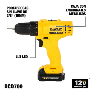 KIT FURADEIRA/PARAFUSADEIRA DE IMPACTO 12V MAX DCK199C2-BR DEWALT