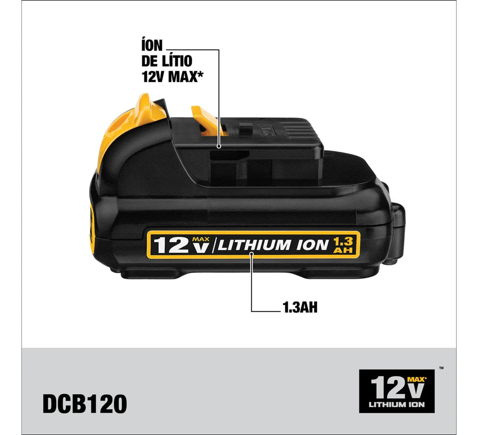 KIT FURADEIRA E PARAFUSADEIRA DE IMPACTO12V 2 BATERIAS DCK201C2-BR DEWALT
