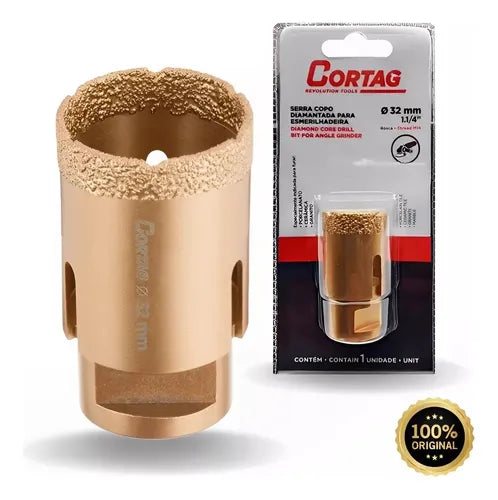 SERRA COPO DIAMANTADA PARA ESMERILHADEIRA 32MM CORTAG
