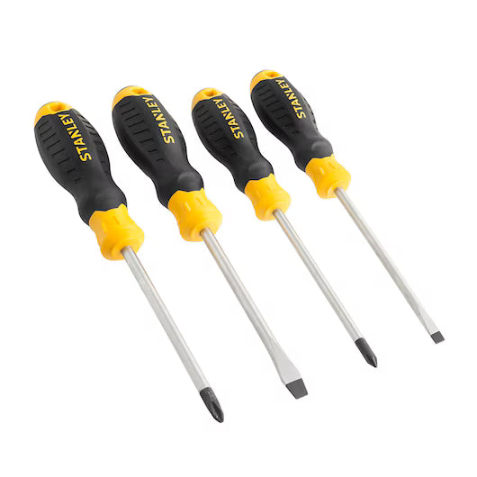 JOGO DE CHAVES FENDA COM GRIP COM 4 PEÇAS STMT60040-LA STANLEY