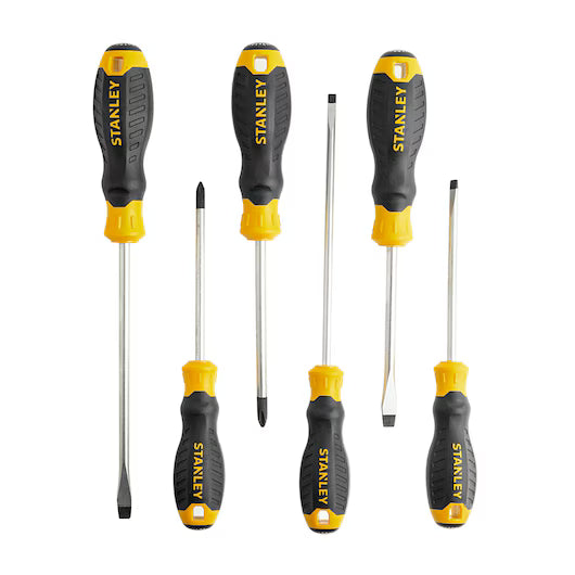 JOGO DE CHAVES DE FENDA COM GRIP COM 6 PEÇAS STMT60060-LA STANLEY