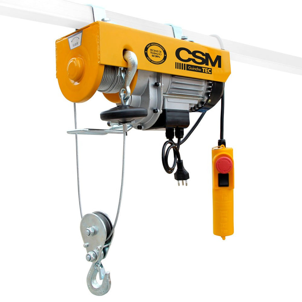 GUINCHO DE COLUNA ELÉTRICO TEC 600KG MONOFÁSICO 220V CSM