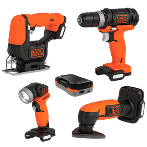 KIT DE FERRAMENTAS À BATERIA 12V LÍTION 5 EM 1 GOPAK BDCK502C1-B3 BLACK+DECKER