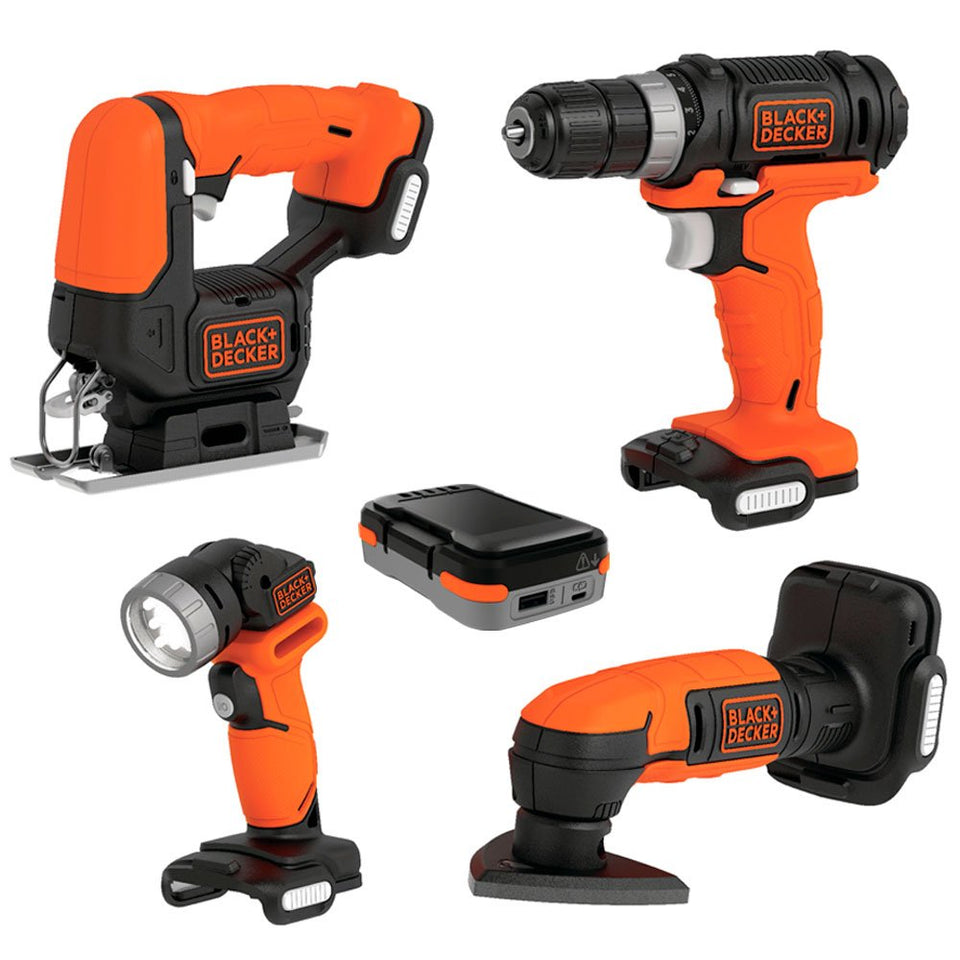 KIT DE FERRAMENTAS À BATERIA 12V LÍTION 5 EM 1 GOPAK BDCK502C1-B3 BLACK+DECKER