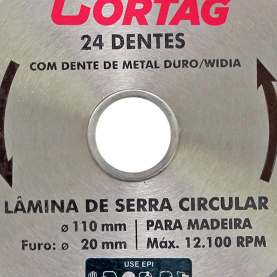 LÂMINA DE SERRA CIRCULAR 24D 110MM CORTAG