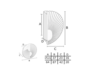 PUXADOR CONCHA AURI IL1690 ÂMBAR 87X42MM ITALY LINE