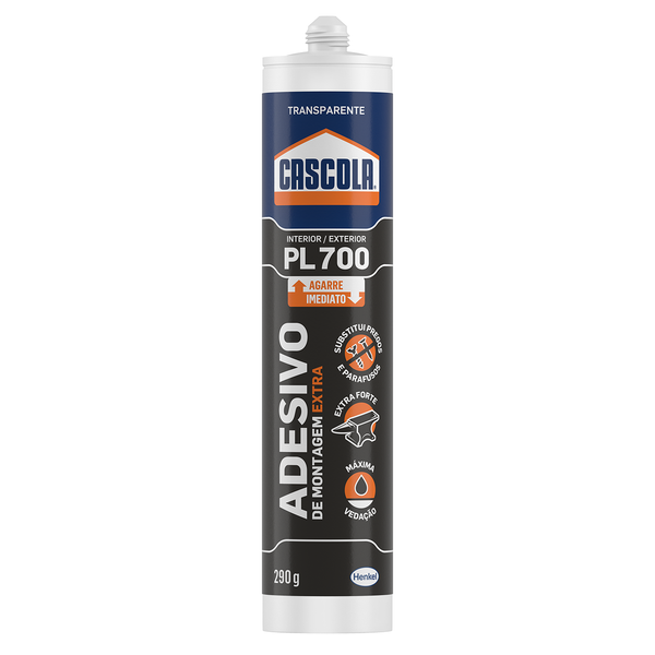 CASCOLA MONTA E FIXA PL700 290G TRANSPARENTE