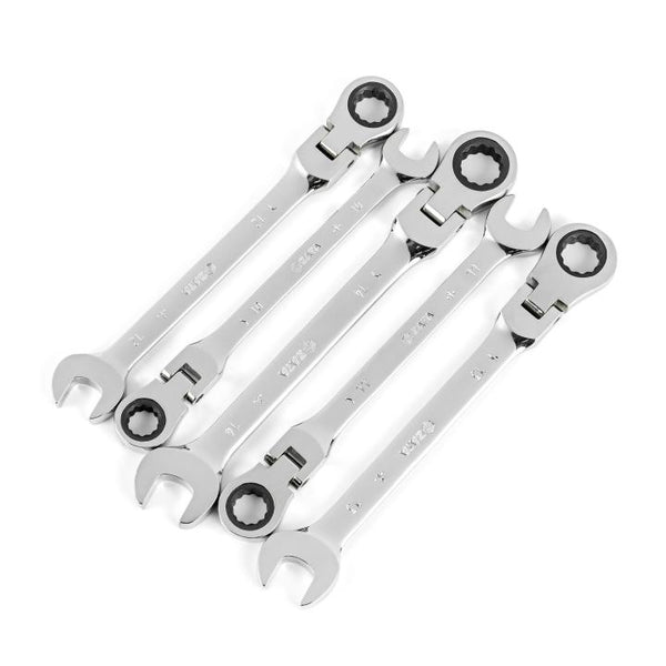 JOGO DE CHAVES COMBINADA COM CATRACA 10 A 14MM ARTICULADA COM 5 PEÇAS ST09082SJ SATA