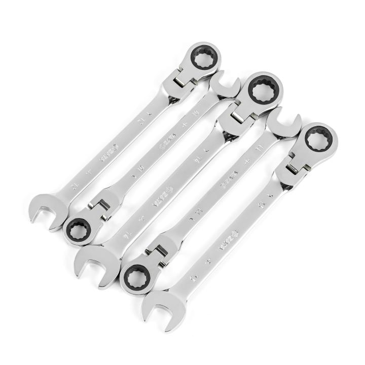 JOGO DE CHAVES COMBINADA COM CATRACA 10 A 14MM ARTICULADA COM 5 PEÇAS ST09082SJ SATA