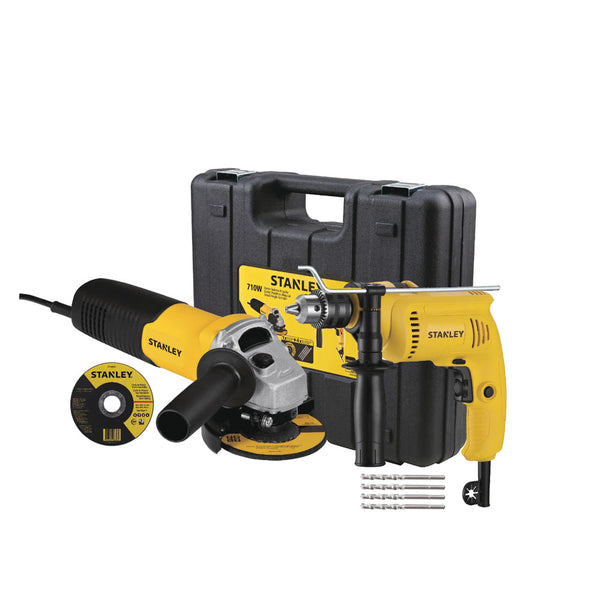 KIT FURADEIRA DE IMPACTO + ESMERILHADEIRA SHG6070KA-B2 700W STANLEY