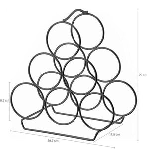 ADEGA TRIANGULAR CARMENERE PARA 6 GARRAFAS CROMADA 1127 SCHMITT