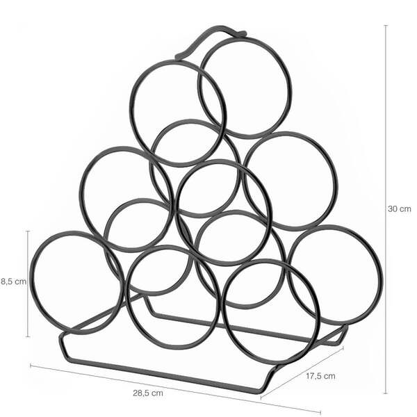 ADEGA TRIANGULAR CARMENERE PARA 6 GARRAFAS CROMADA 1127 SCHMITT