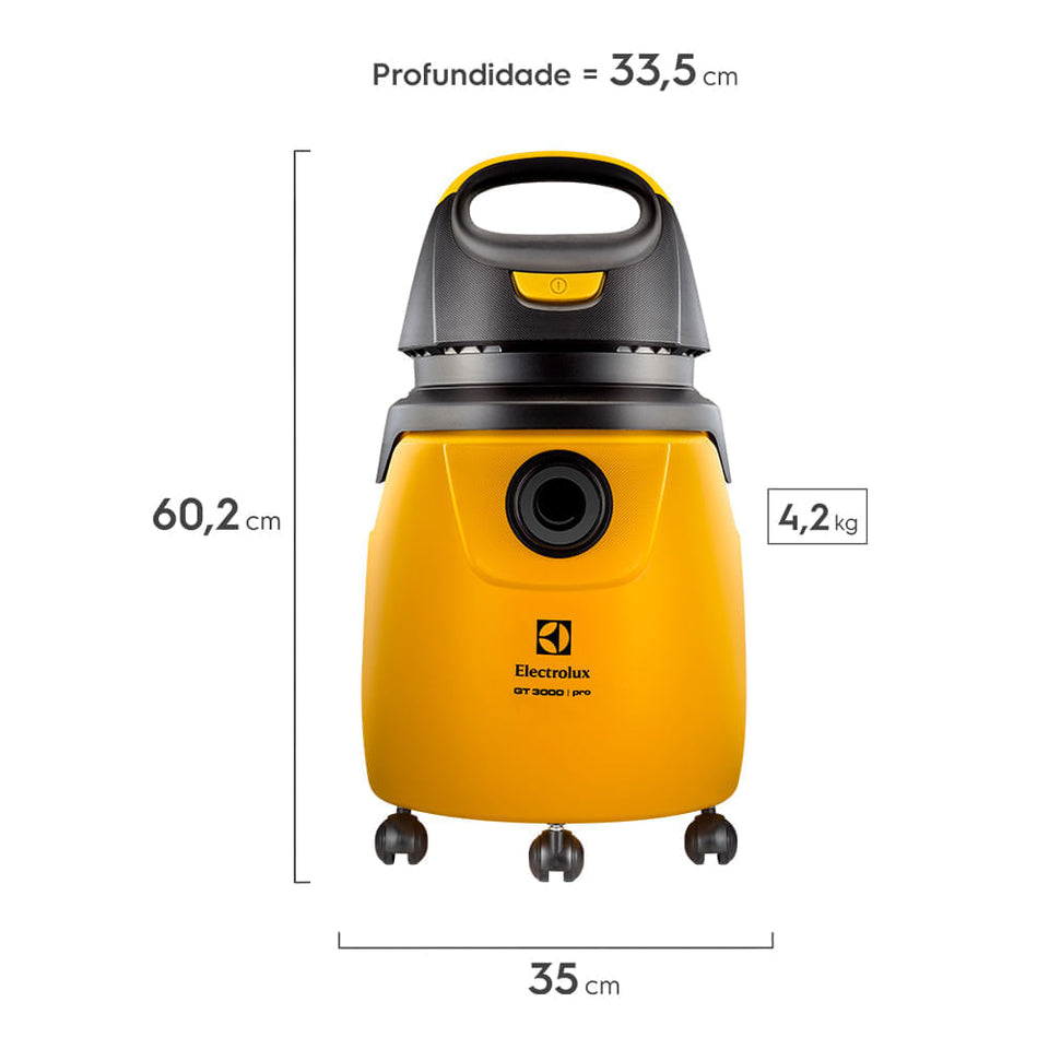 ASPIRADOR DE ÁGUA E PÓ PROFISSIONAL GT30N 1.300W ELECTROLUX