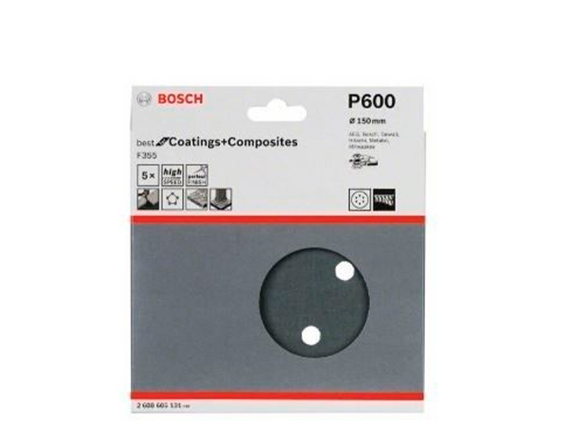 DISCO DE LIXA 150MM GR600 COM 5 PEÇAS 2608605131 BOSCH