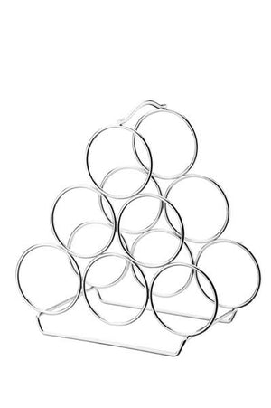 ADEGA TRIANGULAR CARMENERE PARA 6 GARRAFAS CROMADA 1127 SCHMITT