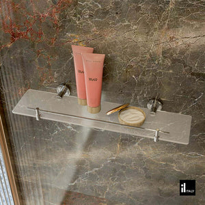 PORTA SHAMPOO COM GRADE BRIDI CROMADO 530MM 9848 ITALY LINE