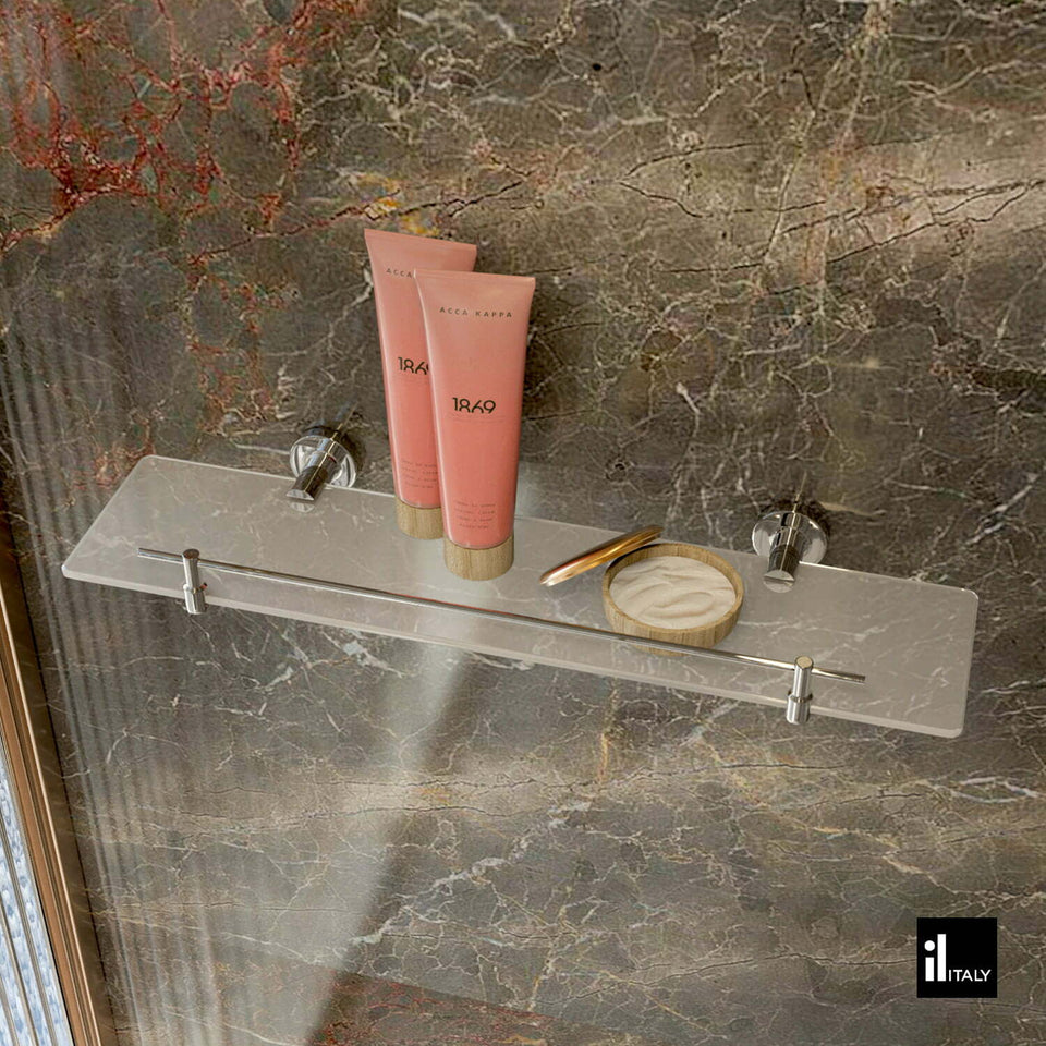 PORTA SHAMPOO COM GRADE BRIDI CROMADO 530MM 9848 ITALY LINE