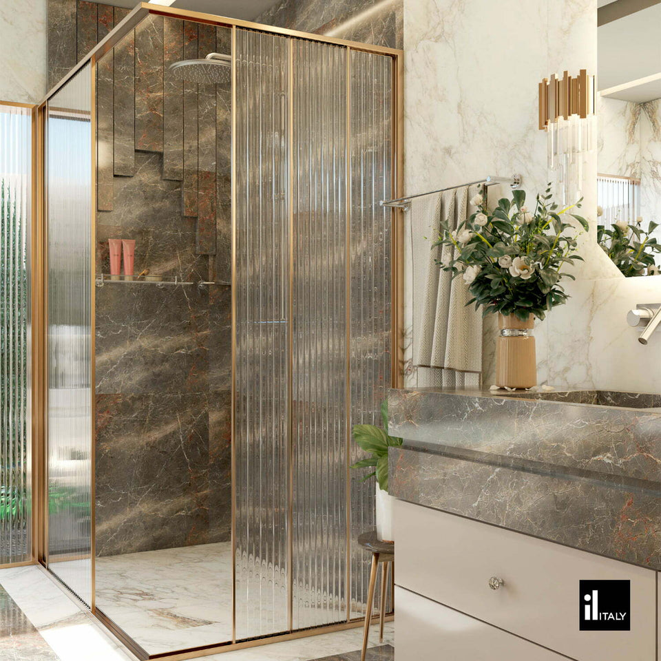 PORTA SHAMPOO COM GRADE BRIDI CROMADO 530MM 9848 ITALY LINE