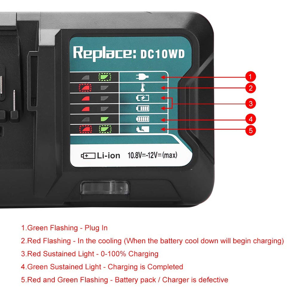 CARREGADOR RÁPIDO DE BATERIAS 12V BIVOLT DC10SB MAKITA