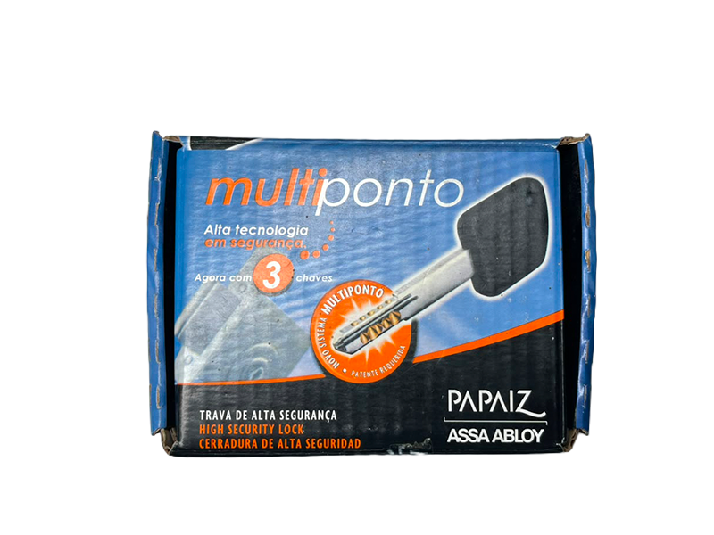 FECHADURA MULTI-PONTO CROMO ACETINADO 141 R68 PAPAIZ