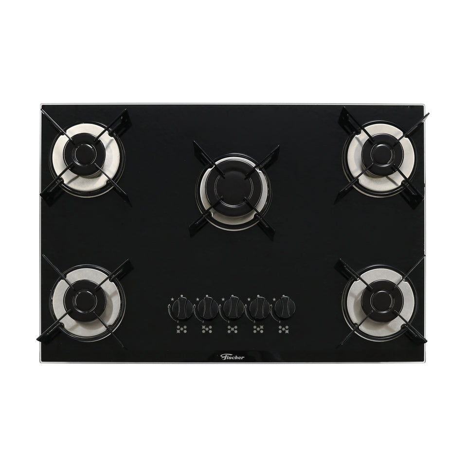 FOGÃO COOKTOP 5Q GÁS MESA DE VIDRO  PRETO 1642(6985) BIVOLT FISCHER