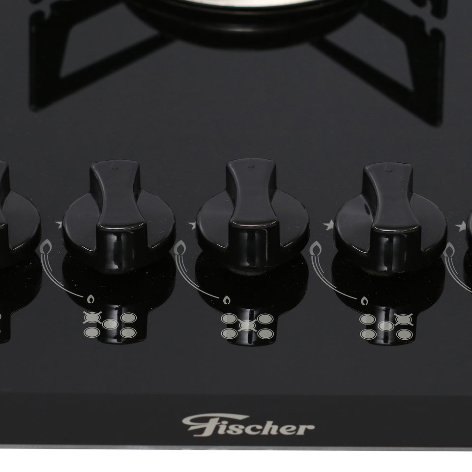FOGÃO COOKTOP 5Q GÁS MESA DE VIDRO  PRETO 1642(6985) BIVOLT FISCHER