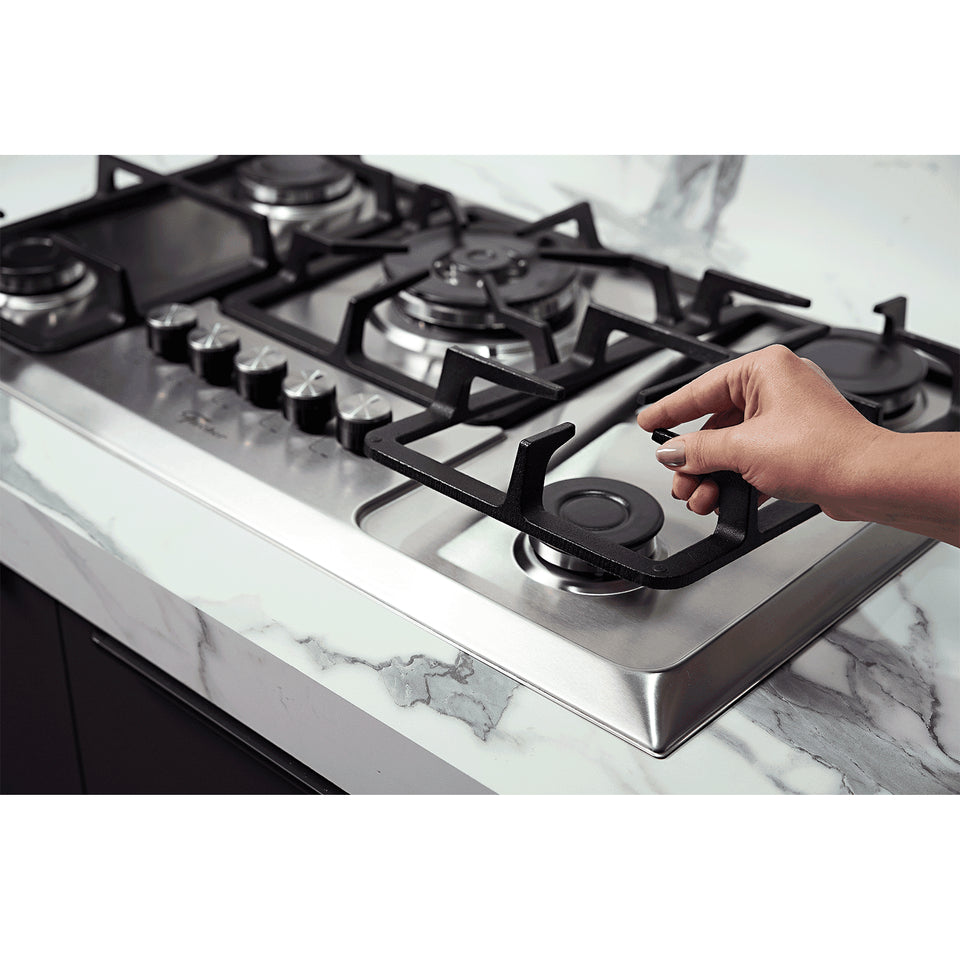 FOGÃO COOKTOP 5Q TC GÁS MESA 23678.54121 INOX BIVOLT FISCHER