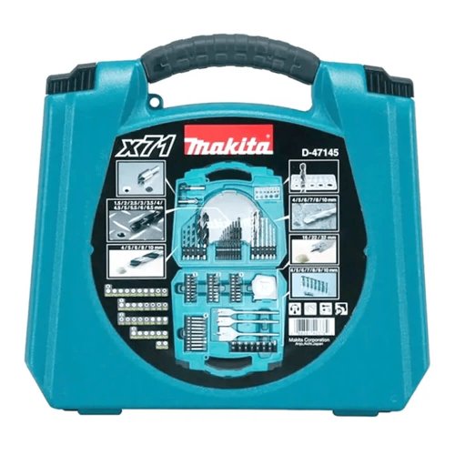 CONJUNTO DE BITS E BROCAS COM 71 PEÇAS MAKITA